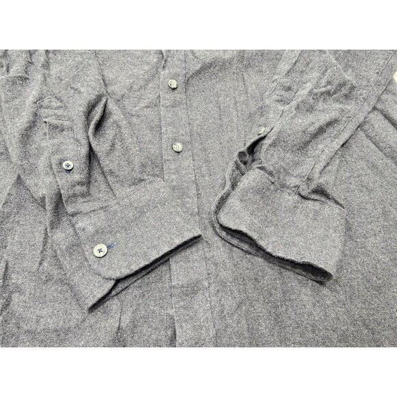 UnTuckit Mens 100% Cotton Long Sleeve Button Down Flannel Shirt Gray Size XL - Picture 4 of 8